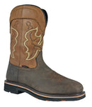 HOSS BOOT COMPANY SHOWDOWN 11" WESTERN COMPOSITE TOE BOOTS - SIZE: 17 - BROWN - Brand New