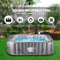 SereneLife Outdoor Portable Hot Tub 73''x73'' 6-Person Square Inflatable - Grey - Like New