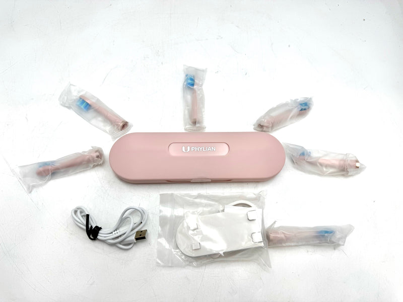 UPHYLIAN U PHYLIAN SONIC ELECTRIC TOOTHBRUSH 5 BRUSH MODES - PINK - Like New