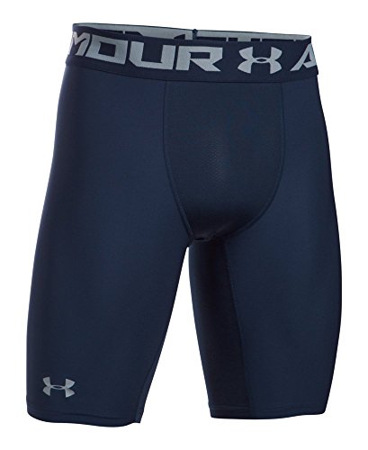 Under Armour Men's HeatGear Armour 2.0 9-inch Compression Shorts S Navy/Steel - Brand New