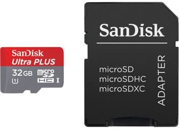 Sandisk 32 GB Ultra Plus Class 10 Micro SDHC Adapter SDSDQUP-032G-AC46A - Black New