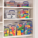 SUPERIO DEEP STORAGE CONTAINER (9.5 QT.) STORAGE BIN WITH LID - CLEAR - Like New