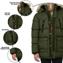 GALAXY BY HARVIC MEN'S HEAVYWEIGHT PARKA WINDBREAKER POLYESTER WATER OLIVE LT - Brand New