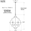 TZOE Orb 4-Light Metal Chandelier B07RTRSSPJ - Stardust Finish - Like New