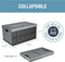 CLEVERMADE COLLAPSIBLE STORAGE BIN (WITH LID) - 46L (12 GAL), 3PACK - STONE - Like New