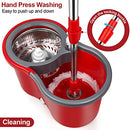 Spin Mop Bucket Wringer Set with 3 Mop Refills Telescoping Rod 61" - B0BYSNZVF9 - Brand New