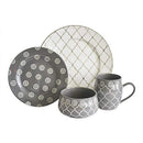 B07MXRR9T7 NEW MOROCCAN GREY 16 PIECE DINNERWARE SET - Brand New
