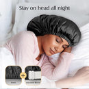 YFONG Double Layered 100% Silk Bonnet 22 Momme Pure Mulberry Silk Sleep Cap, L - Like New