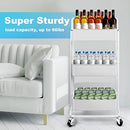 Homchwell 3 Tier Metal Utility Rolling Cart with Lockable Wheels, Multifunction - Like New