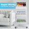 Homchwell 3 Tier Metal Utility Rolling Cart with Lockable Wheels, Multifunction - Like New