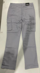 BLU ROCK MEN'S FLEX STRETCH COTTON CARGO PANTS, SIZE 32 - GRAY - Brand New