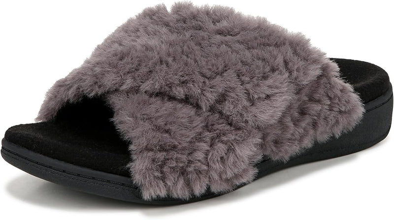 VIONIC WOMEN'S RELAX II SLIDES MARY JANE FLAT CHARCOAL GREY Size 11 - Like New