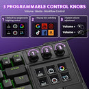 DARKFLASH K87PRO TKL MECHANICAL KEYBOARD, 6 LCD STREAM CONTROL KEYS - BLACK - Like New