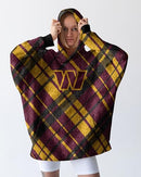 NFLHCDD-6COM NFL WASHINGTON COMMANDERS DIGITAL DASH SHERPA HOODED CAPE -OSFA - Brand New