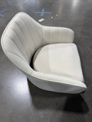 BESTERA VANITY CHAIR WITH WHEELS - BEIGE/SILVER LEGS - Like New