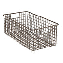 InterDesign Classico Wire Storage Basket, 16" x 9" x 6.1", Bronze - Brand New