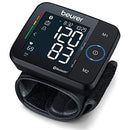 BEURER WRIST BLOOD PRESSURE MONITOR, BLUETOOTH,IRREGULAR,MEMORY, BC54 - BLACK - Like New