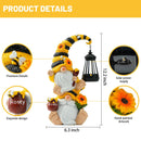 GNOME SOLAR BEE GARDEN GNOMES WITH LED LANTERN - YELLOW BLACK - Like New