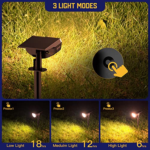 Kyosho Solar Spot Lights Outdoor Warm White, 38 LEDs Solar Landscape Lights - Like New