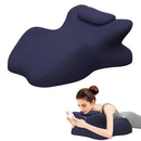 COMFORSHARE HOME MEMORY FOAM ERGONOMIC WEDGE PILLOW PRONE SLEEPING - BLUE - Like New