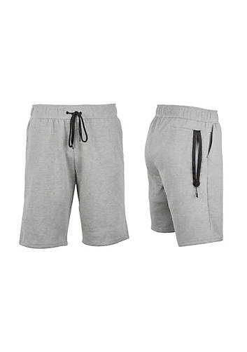 BLU ROCK ROCK WOMENS LOOSE FIT TECH FLEECE SHORTS - SIZE L - HEATHER GRAY - Brand New