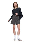 GAP WOMEN'S LOGO SHORTS - SIZE: WOMEN X-SMALL - CAST IRON - Brand New