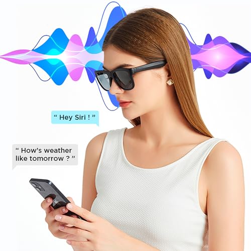 ENZEMIT Smart Bluetooth Audio Sunglasses Speaker Relax Capable GS01 - Black - Like New