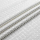 MAGESTIC GIFTWARE TABLECLOTH, JACQUARD, 60" X 90" - HOUNDSTOOTH WHITE - Like New