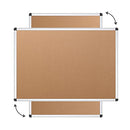 VIZ-PRO CORK NOTICE BOARD 36"X24" - SILVER ALUMINIUM FRAME - NB3624C - Like New