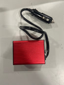 UEIUA 150W CAR POWER INVERTER 12V DC TO 110V AC CONVERTER VEHICLE ADAPTER - RED - Like New