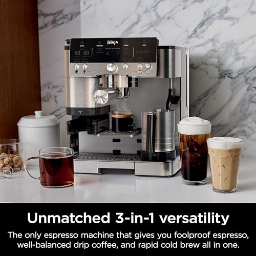 Ninja Espresso Machine Luxe Café Premier Series Drip Coffee Maker - Silver - Like New