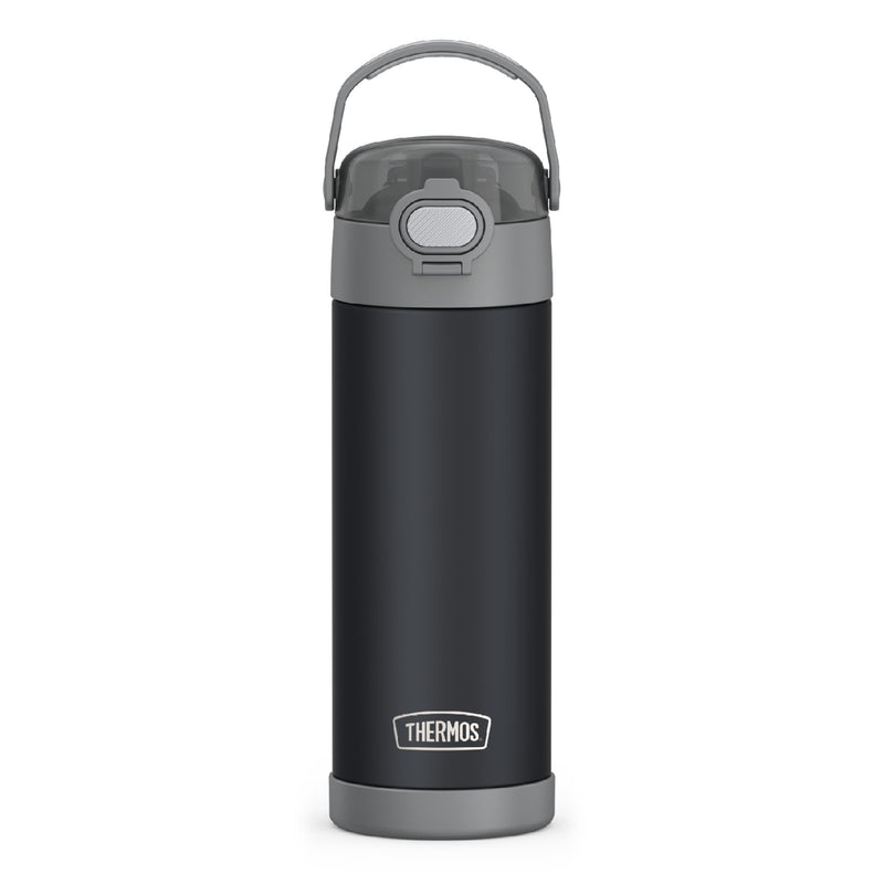 THERMOS FUNTAINER 16 OUNCE BOTTLE WITH WIDE SPOUT LID F41103CH6 - MATTE CHARCOAL - Like New