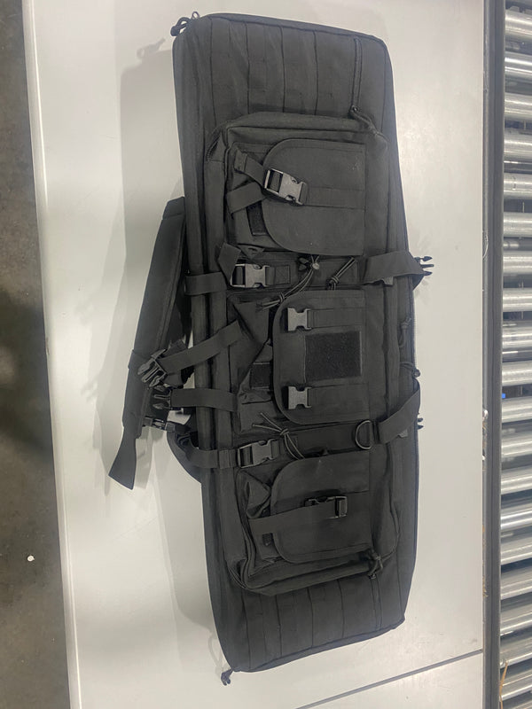 GUN CASE DOUBLE RIFLE CASE SOFT BAG ALL AROUND SHOOTING RANGE 36" - BLACK - Like New