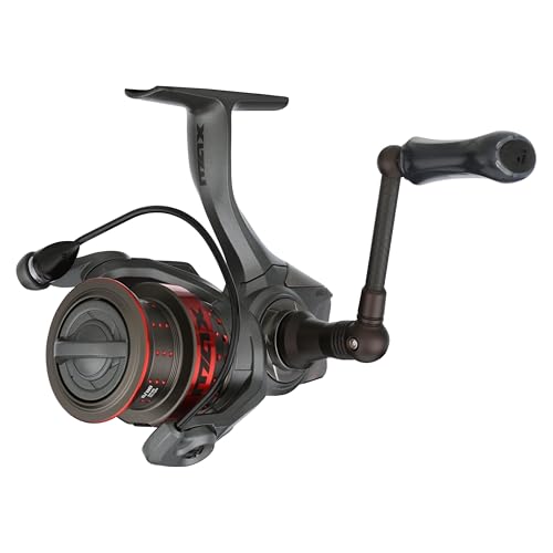 ABU GARCIA ELITE MAX SPINNING REEL,R/L HANDLE POS,HYBRID FRONT DRAG - BLACK/RED - Like New