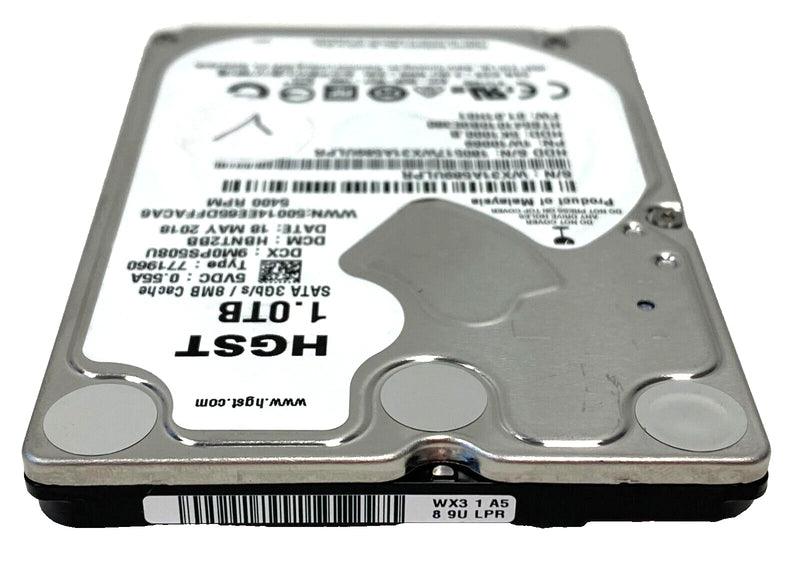 HGST 1TB SATA 2.5 HARD DRIVE - SILVER - Like New