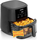 CHEFMAN 8 Qt. TurboFry Touch Window Air Fryer RJ38-SQPF-8TW - Black Like New