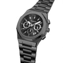 TUCCI ITALY STAINLESS STEEL QUARTZ UNISEX WATCH – MIYOTA MOVEMENT, 5 ATM - BLACK - Like New