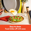 BELLA 9 PIECE CERAMIC NONSTICK COOKWARE, STACKABLE DESIGN, OVENSAFE - BLACK - Like New