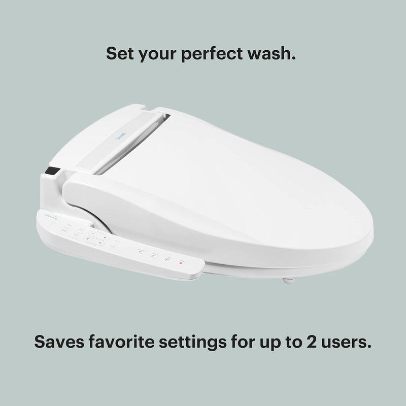 Brondell Swash Electronic Bidet Toilet Seat LT89 Fits Elongated Toilets - White - Like New