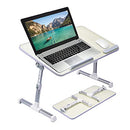 Amazon Basics Portable Foldable Adjustable Laptop Stand Tray Table Lap - Cream - Like New