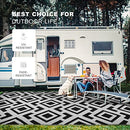wikiwiki Outdoor Rug, 9x12ft Waterproof Reversible Mat Indoor Outdoor Rugs - Like New