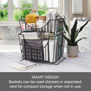 Gourmet Basics by Mikasa Band Stripe Stacking Kitchen Bathroom Office Storage - Brand New