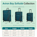 U.S. Traveler Aviron Bay Expandable Softside Spinner Wheels 3 Piece Luggage TEAL - Brand New