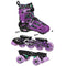 ROLLER DERBY FALCON 2-IN-1 COMBO QUAD INLINE SKATES KIDS GIRL SIZING 3-6 - Brand New