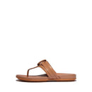 FITFLOP GRACIE THONG SANDALS WOMEN'S TAN LEATHER TOE-POST - SIZE: 8 - LATTE TAN - Like New