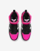 NIKE COURT BOROUGH MID - SIZE: YOUTH 7Y - WHITE/FIERCE PINK/BLACK - Like New