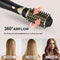NAJUKYY HAIR BRUSH 6 IN 1 DETACHABLE DRYER STYLER CURLING SCALP MASSAGE - BLACK - Like New