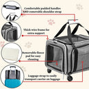 COZY CRUISER AIRLINE EXPANDABLE PREMIUM PET CARRIER WHEELS - GRAY & WHITE - Like New