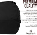 BEAR & BARK LARGE DUFFLE BAG 32”X18” 133.4L CANVAS MILITARY ARMY CARGO - BLACK - Like New