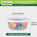 Freshware Food Storage Containers [240 Set] 8 oz Plastic Deli Containers Lids - Like New